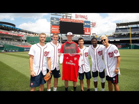 Mesut Ozil's first pitch, plus who's the best in the batting cage? | Arsenal x Washington Nationals